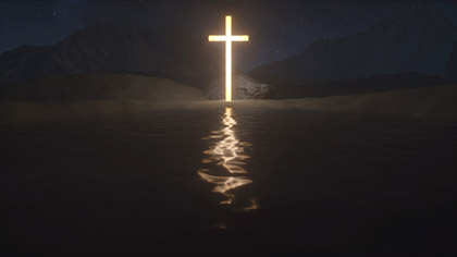Desert Prayer Cross Reflection