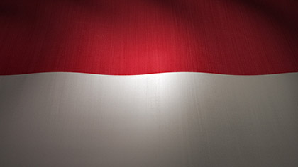 Indonesia Flag Waving