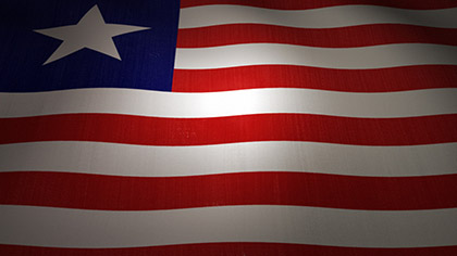 Liberia Flag Waving