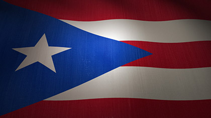 Puerto Rico Flag Waving