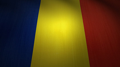 Romania Flag Waving