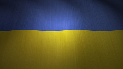 Ukraine Flag Waving