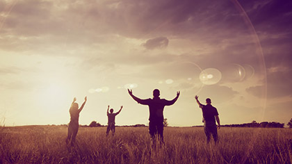 Worship Field Group Silhouettes